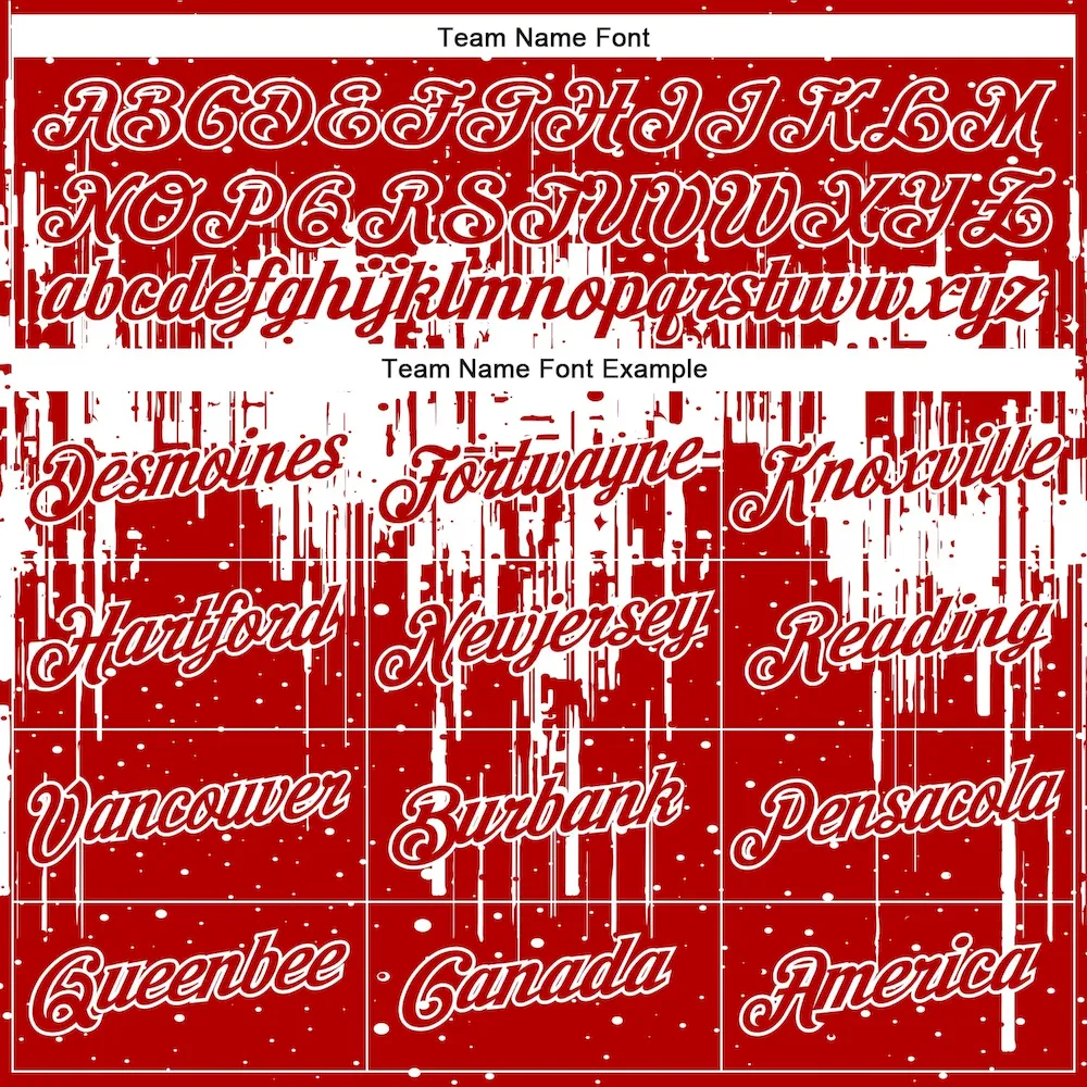 Custom Red White 3D Pattern Design Dripping Splatter Art Performance T-Shirt - Image 3