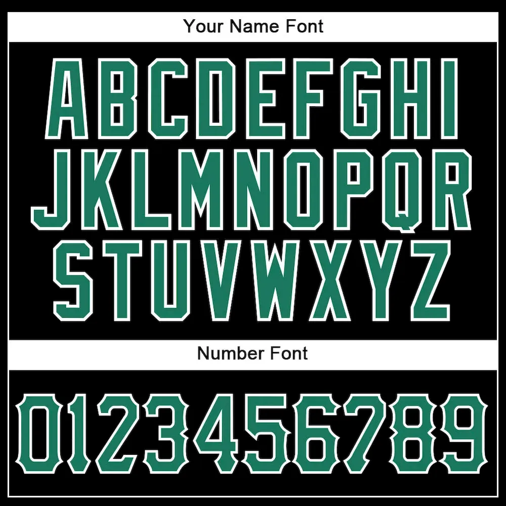 Custom Black Kelly Green Pinstripe Kelly Green-White Authentic Baseball Jersey - Image 5
