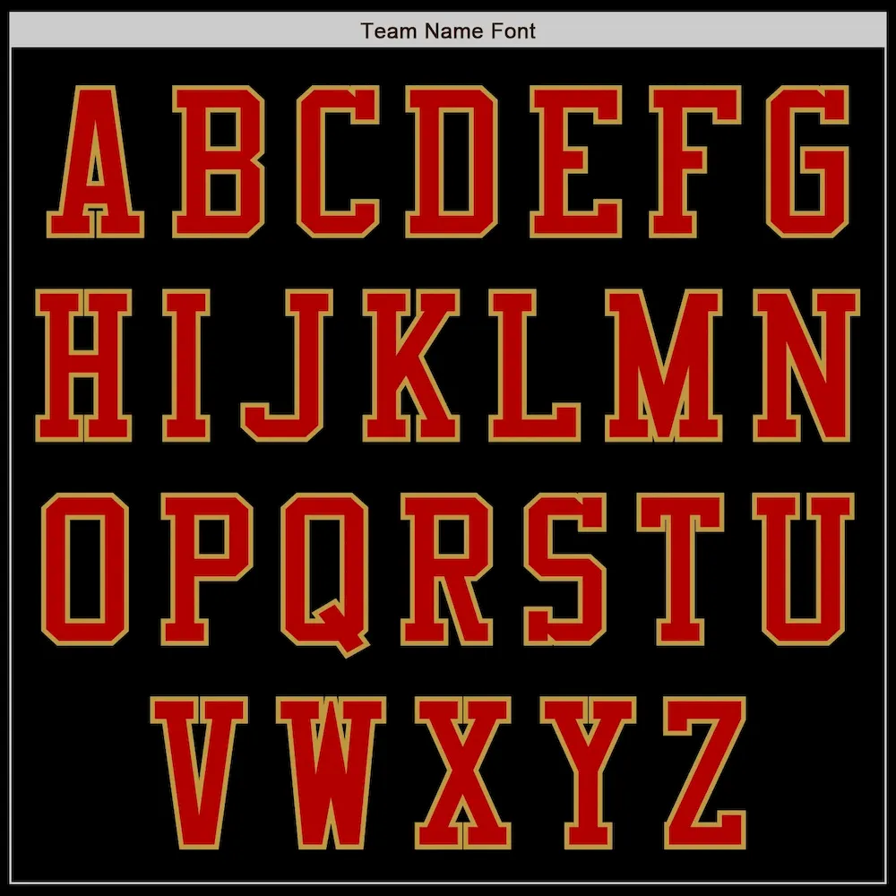 Custom Black Red-Old Gold Authentic Baseball Jersey - Image 7