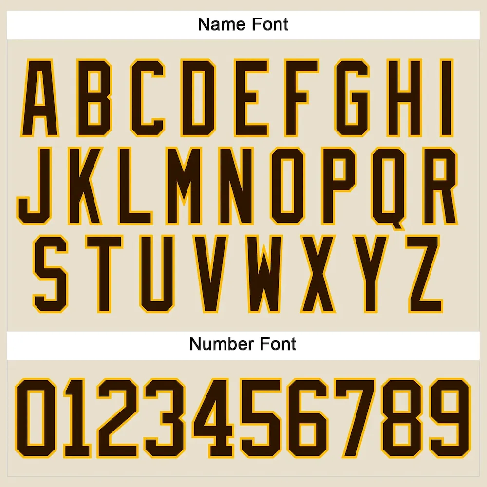 Custom Cream Brown-Gold Hockey Lace Neck Jersey - Image 5