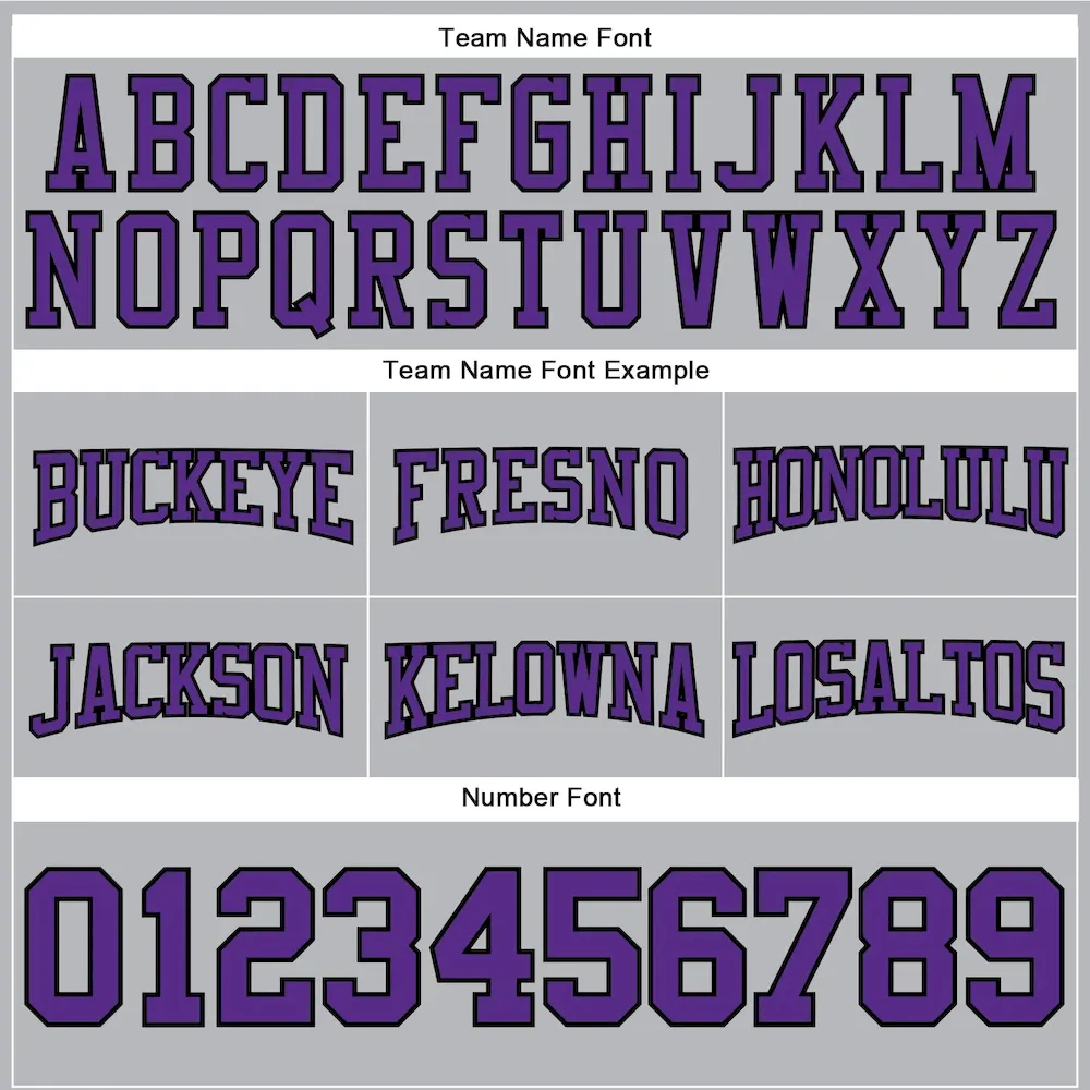 Custom Stitched Gray Purple-Black Football Pullover Sweatshirt Hoodie - Image 3