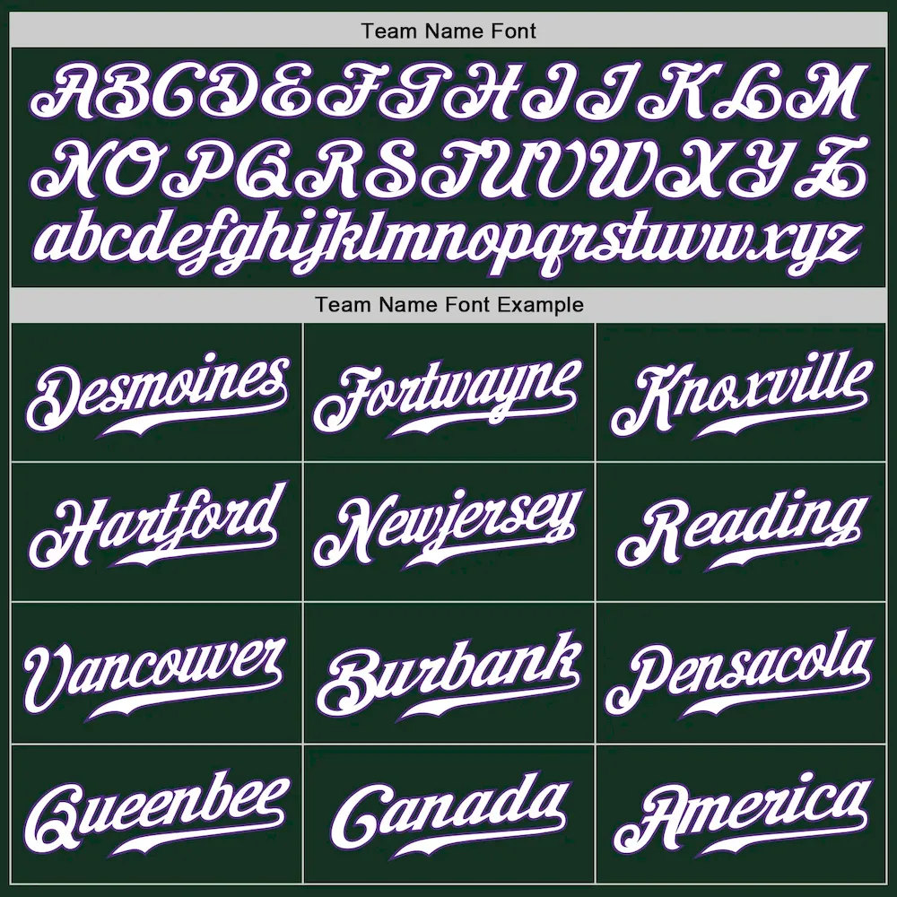 Custom Green White-Purple Authentic Baseball Jersey - Image 4