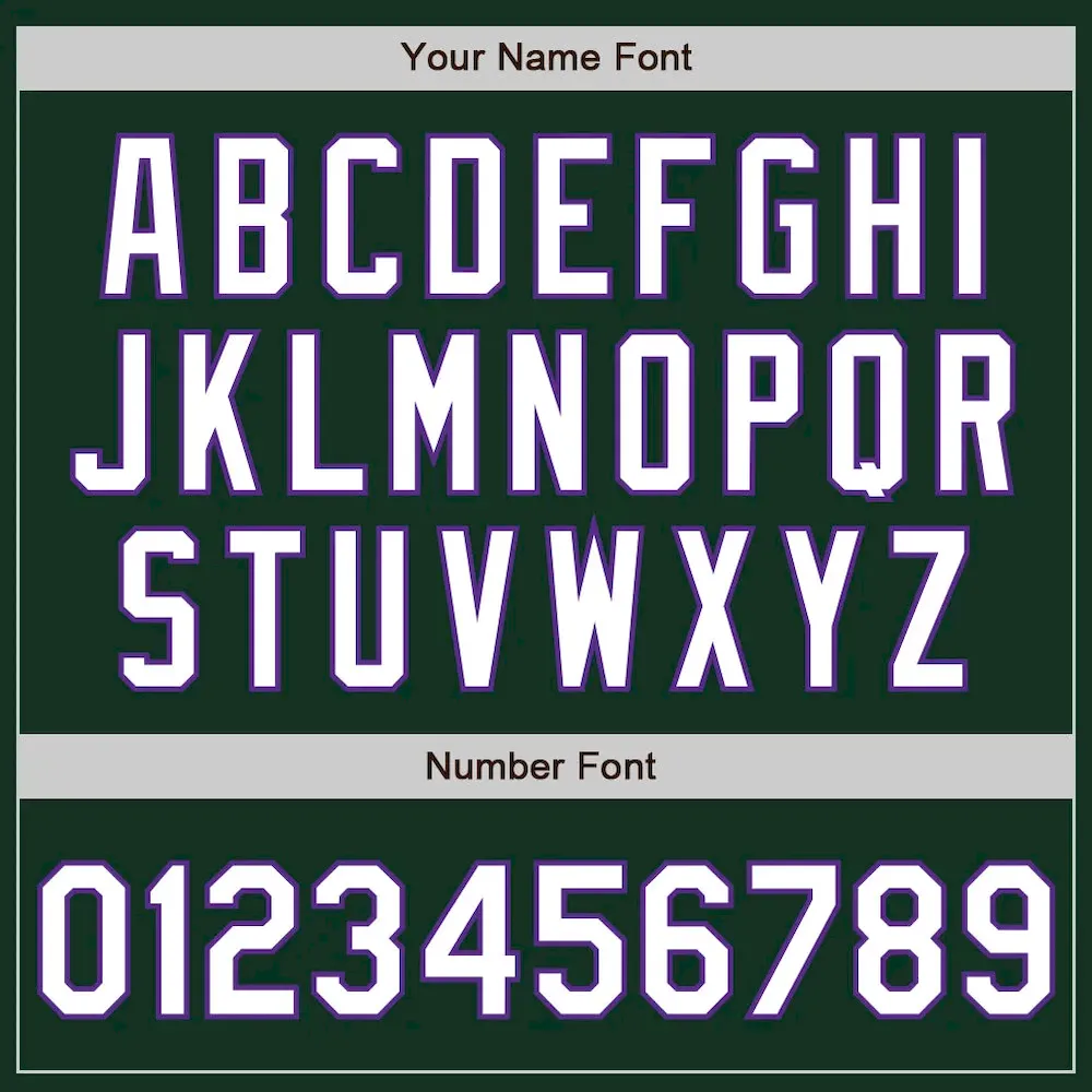 Custom Green White-Purple Authentic Baseball Jersey - Image 5