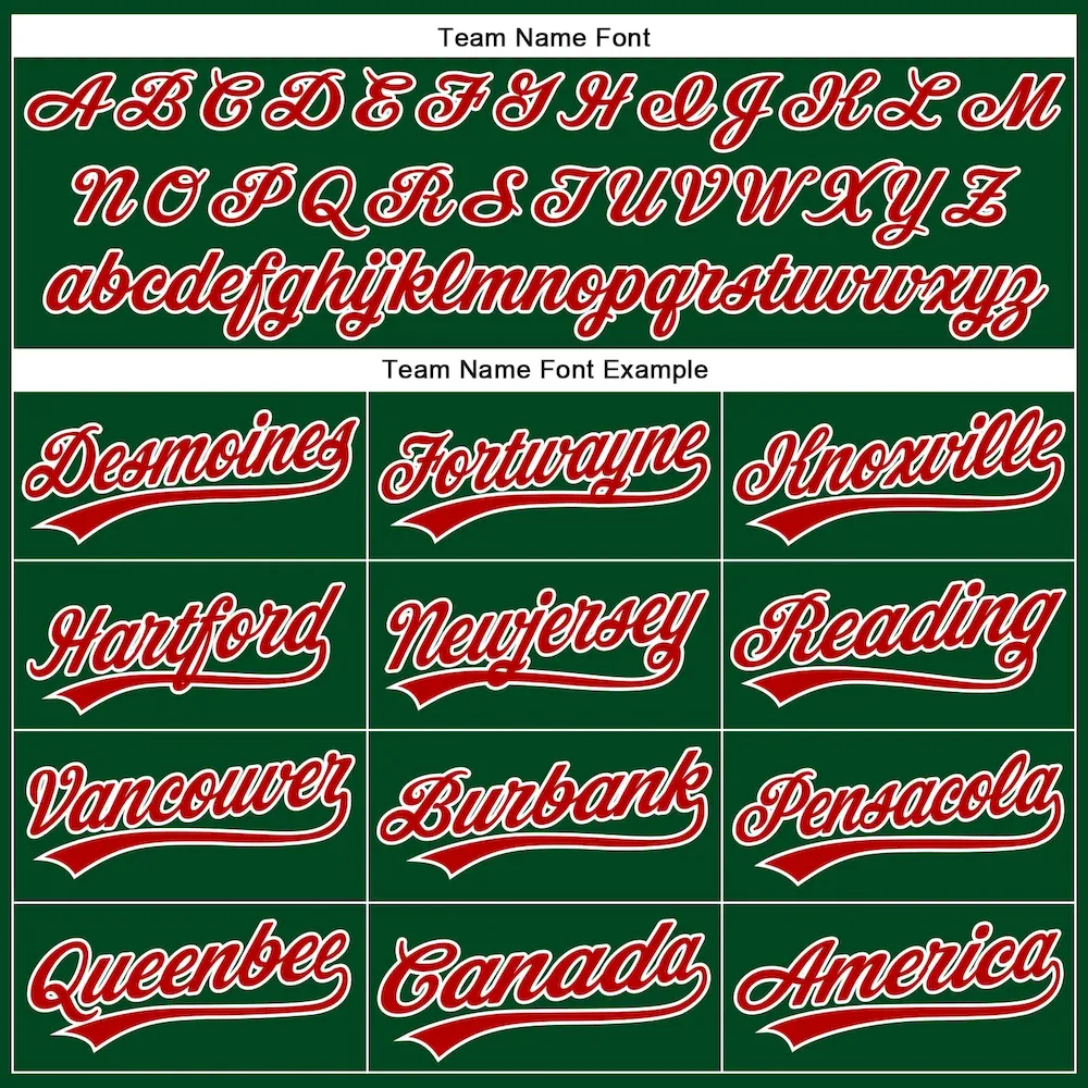 Custom Green White Pinstripe Red Authentic Baseball Jersey - Image 4