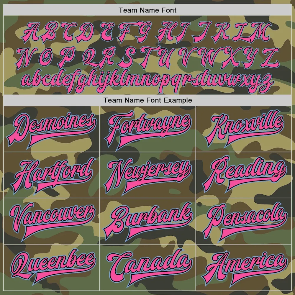 Custom Camo Pink Black-Light Blue Bomber Full-Snap Varsity Letterman Salute To Service Jacket - Image 4
