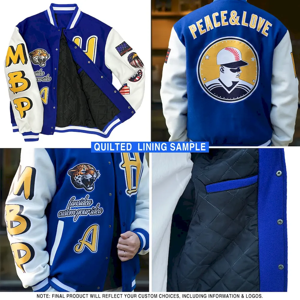 Custom Green Red-Cream Check Board 3D Pattern Design Bomber Full-Snap Varsity Letterman Jacket - Image 3
