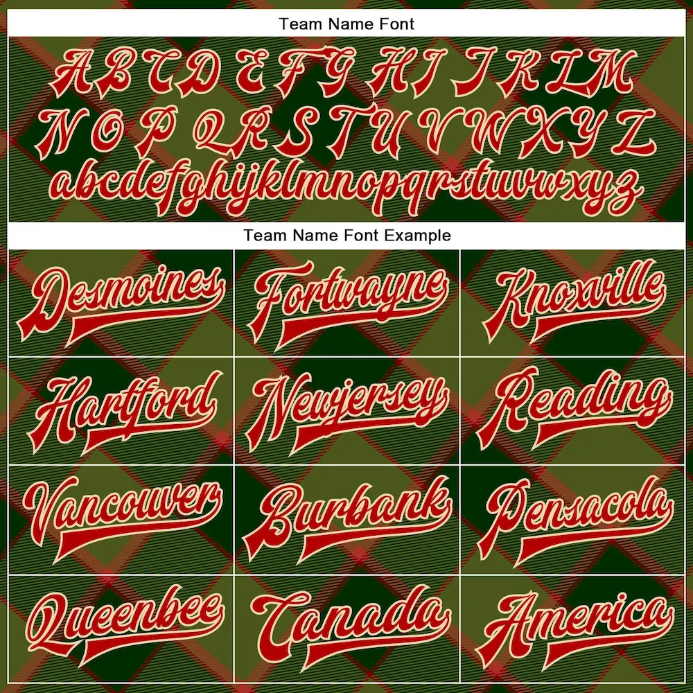 Custom Green Red-Cream Check Board 3D Pattern Design Bomber Full-Snap Varsity Letterman Jacket - Image 6
