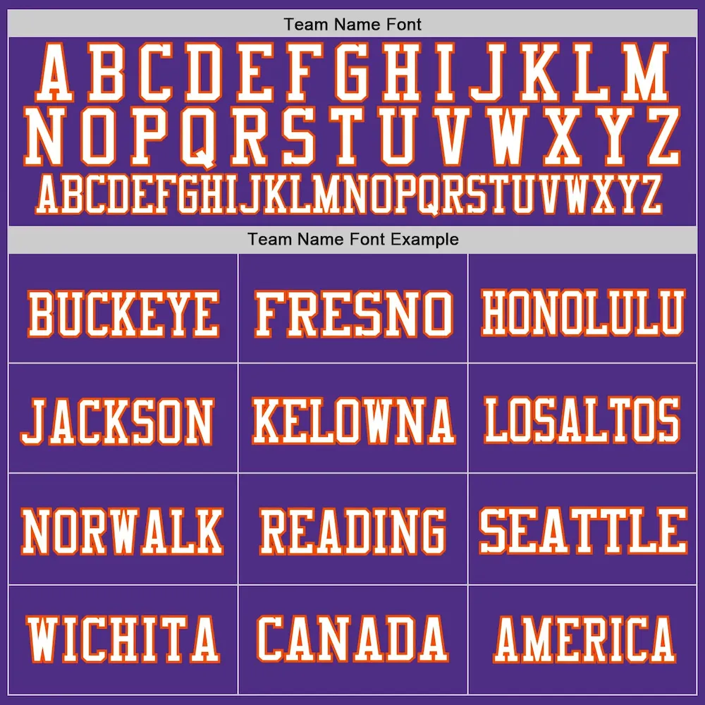 Custom Purple White-Orange Mesh Authentic Throwback Football Jersey - Image 3
