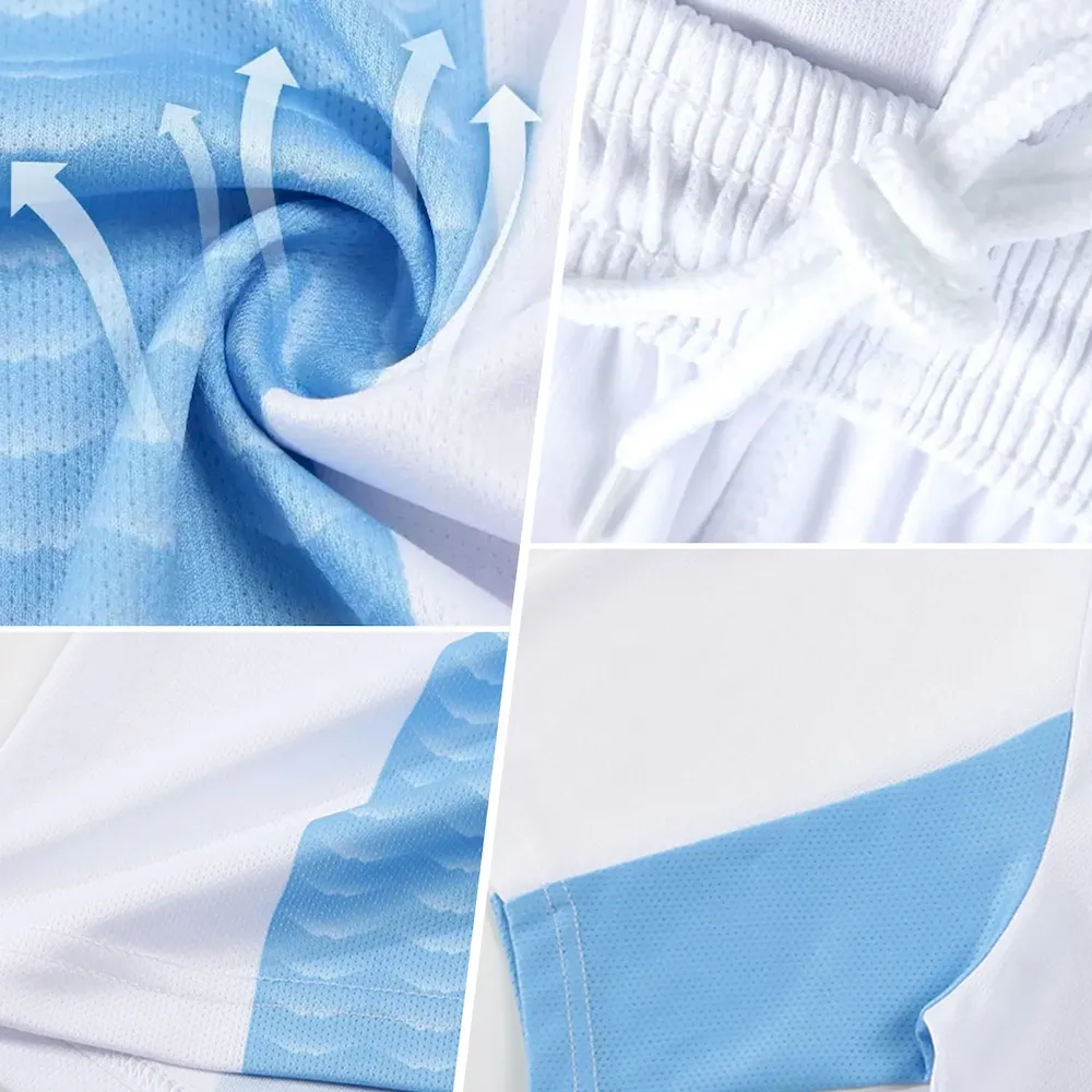 Custom Black Aqua-White Line Sublimation Soccer Uniform Jersey - Image 3