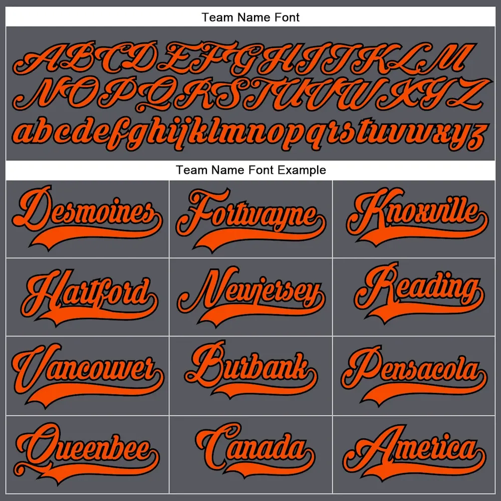 Custom Steel Gray Orange-Black Hockey Lace Neck Jersey - Image 4