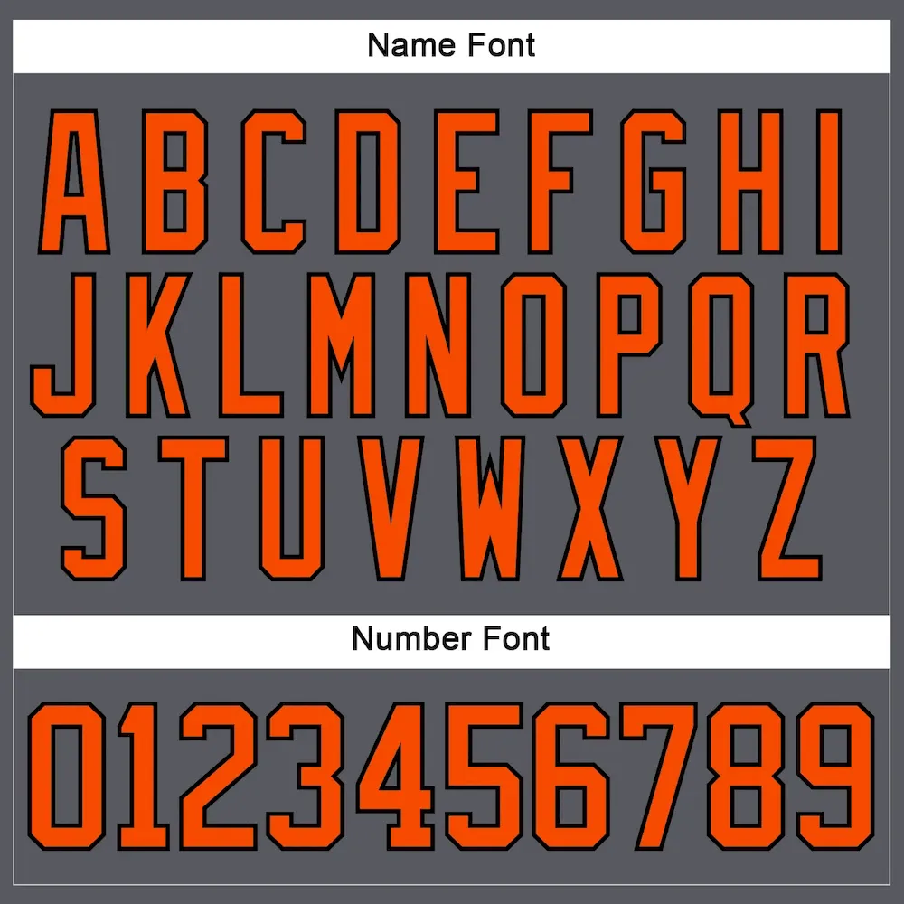 Custom Steel Gray Orange-Black Hockey Lace Neck Jersey - Image 5