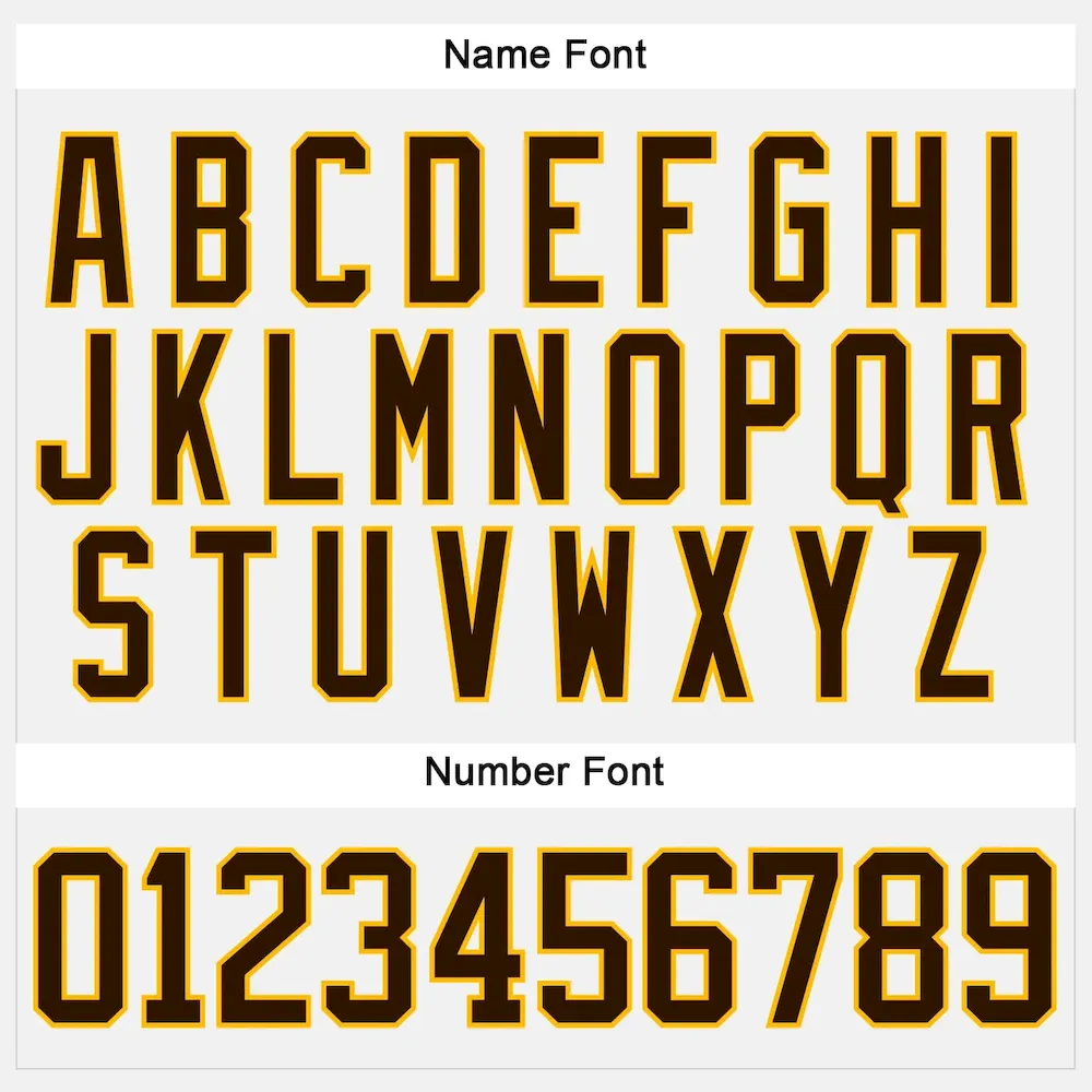 Custom White Brown-Gold Hockey Lace Neck Jersey - Image 5