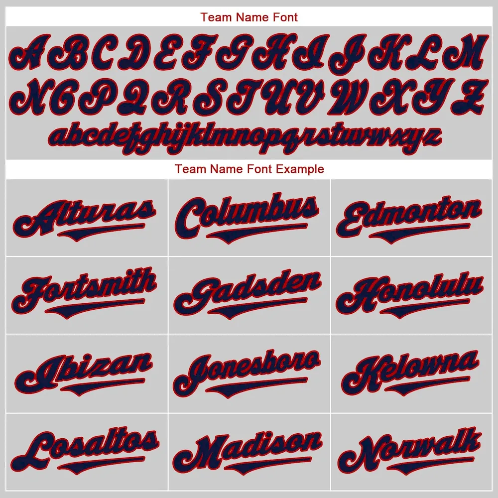 Custom Gray Red-Navy Authentic Baseball Jersey - Image 5